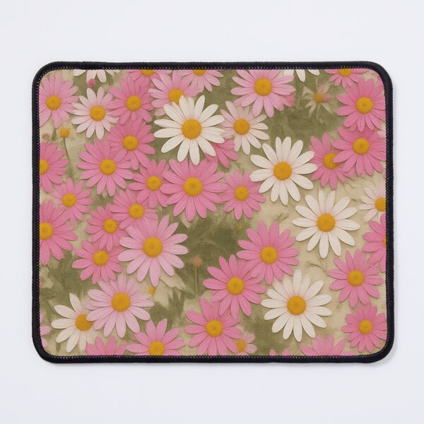 Item preview, Soft Pastel Pink Daisy Floral Seamless Pattern Aesthetic Art designed and sold by Fine-Arts-Lab.