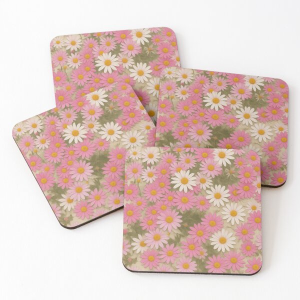 Item preview, Soft Pastel Pink Daisy Floral Seamless Pattern Aesthetic Art designed and sold by Fine-Arts-Lab.