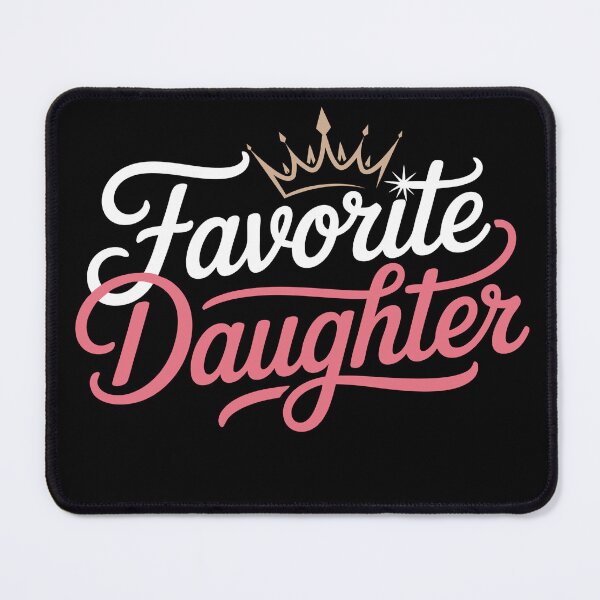Item preview, Favorite Daughter Crown Pink Ribbon Funny Typography designed and sold by TRTrendyHouse.