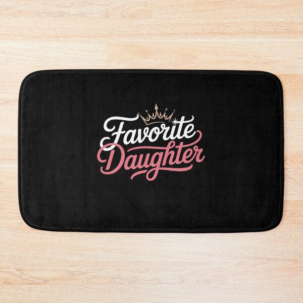 Item preview, Favorite Daughter Crown Pink Ribbon Funny Typography designed and sold by TRTrendyHouse.