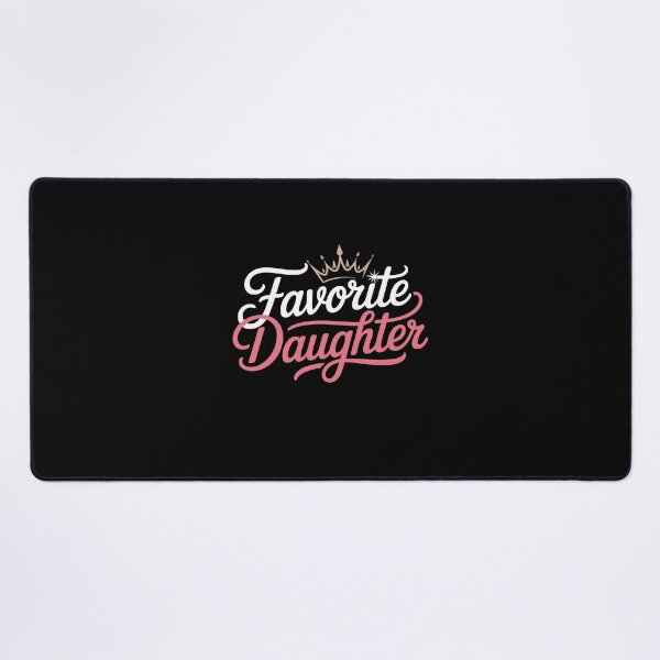 Item preview, Favorite Daughter Crown Pink Ribbon Funny Typography designed and sold by TRTrendyHouse.