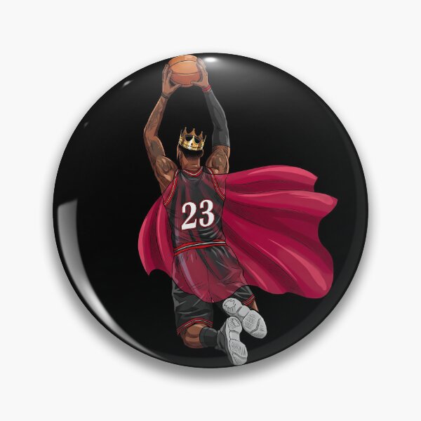 Item preview, King #23 Superhero Basketball Flying Dunk Fan Art designed and sold by InGame Basketball.