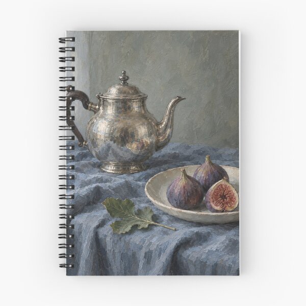Item preview, Silver and Figs — Traditional Still Life in Blue designed and sold by PopChaosStudio.