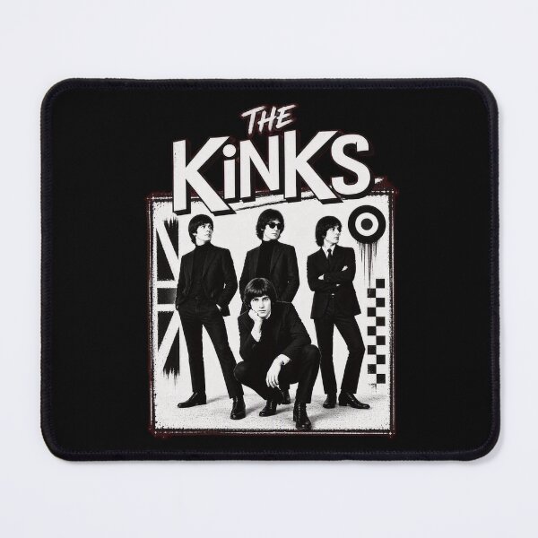 Item preview, The Kinks Band Logo Retro Black White T-Shirt-28 designed and sold by SusanArlene.