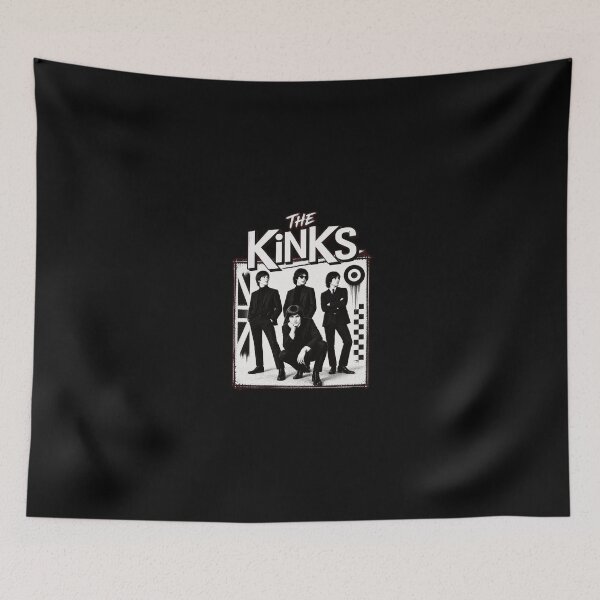Item preview, The Kinks Band Logo Retro Black White T-Shirt-28 designed and sold by SusanArlene.