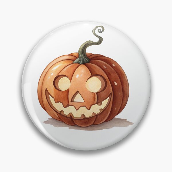 Item preview, Watercolor Classic Halloween Jack o Lantern Pumpkin designed and sold by AlinaMel.