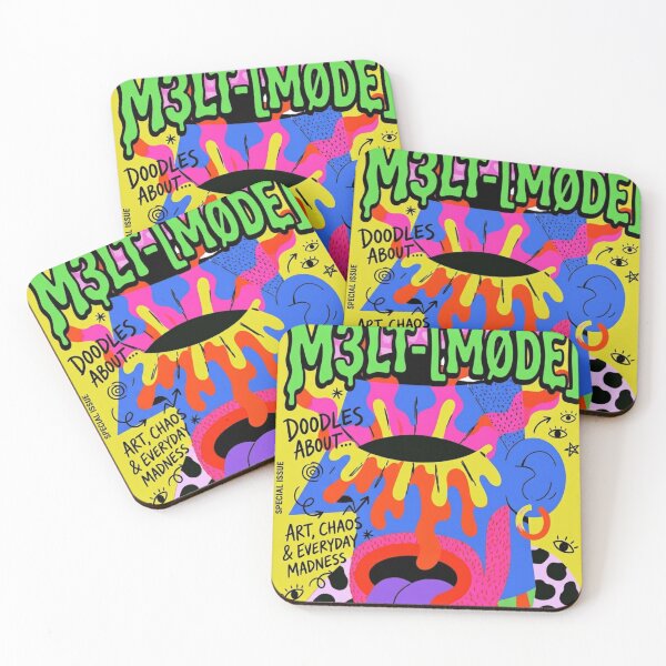 Item preview, M3LT‑F4C3 CH40S‑DR1P: The Surreal Melt Icon Running Full Madness‑Lore Voltage designed and sold by Print Fiction.