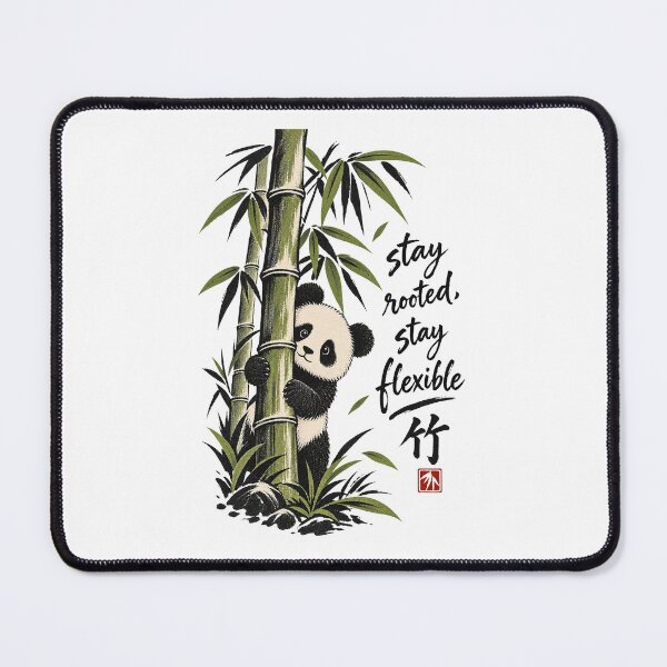 Item preview, Stay Rooted Stay Flexible Panda designed and sold by tollaru.
