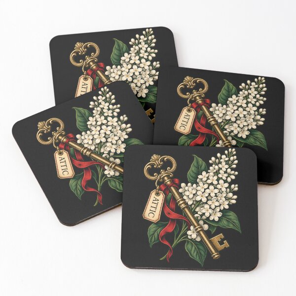 Item preview, Dorian Gray Attic Key with White Lilacs designed and sold by Fenay Designs.