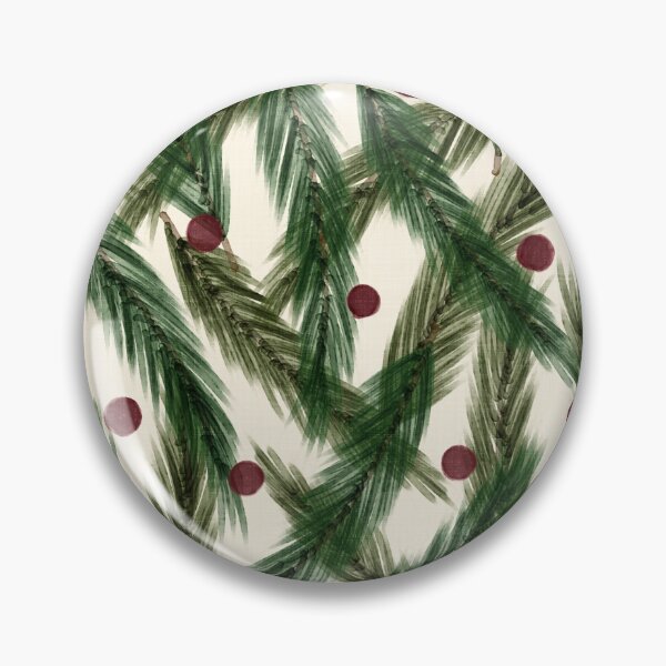 Item preview, Vintage Winter Botanical - Pine Branches & Red Berries Seamless Pattern designed and sold by DesigndN.