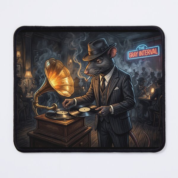 Item preview, The Gray Interval - Vinyl Grooves Noir Rat designed and sold by ThegrayInterval.