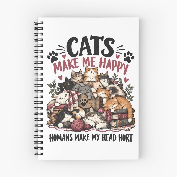 Item preview, Cats Make Me Happy, Humans Make My Head Hurt designed and sold by andre-hollow.