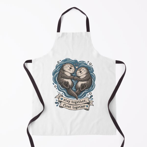 Item preview, Stay Together Float Together Otters designed and sold by tollaru.