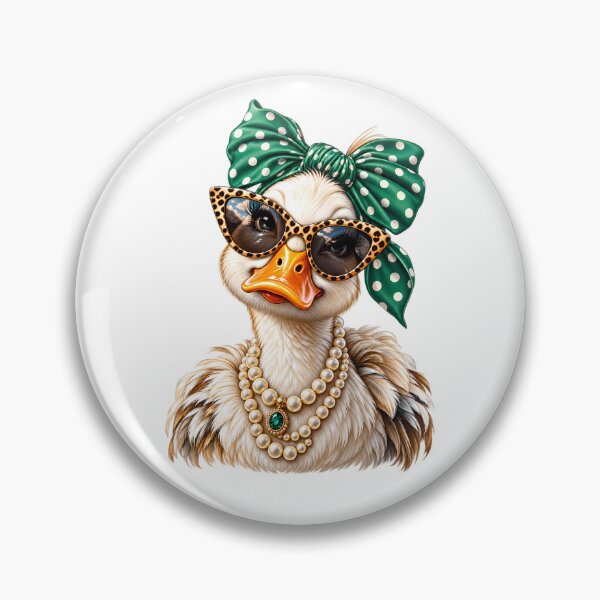 Item preview, Glam Mallard Duck Leopard Sunglasses Polka Dot Bandana Funny Duck Lover designed and sold by Rtcraftani.