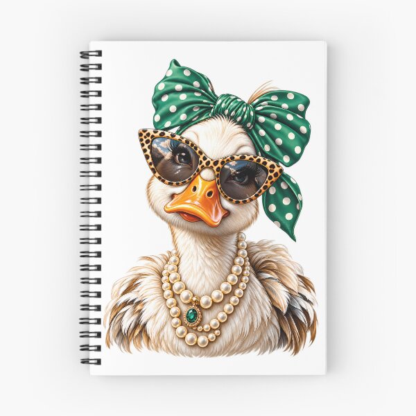 Item preview, Glam Mallard Duck Leopard Sunglasses Polka Dot Bandana Funny Duck Lover designed and sold by Rtcraftani.