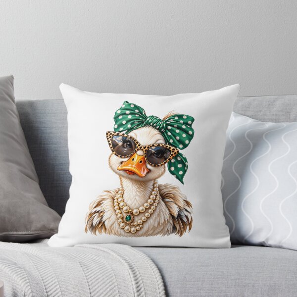 Item preview, Glam Mallard Duck Leopard Sunglasses Polka Dot Bandana Funny Duck Lover designed and sold by Rtcraftani.