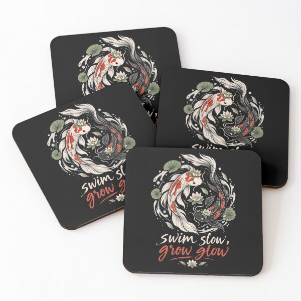 Item preview, Swim Slow Grow Glow Koi Fish designed and sold by tollaru.