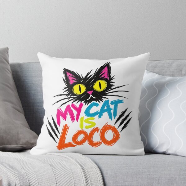 Item preview, My Cat Is Loco – Crazy Colorful Graffiti Cat designed and sold by UrbanStatic.