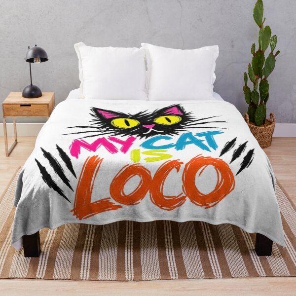 Item preview, My Cat Is Loco – Crazy Colorful Graffiti Cat designed and sold by UrbanStatic.