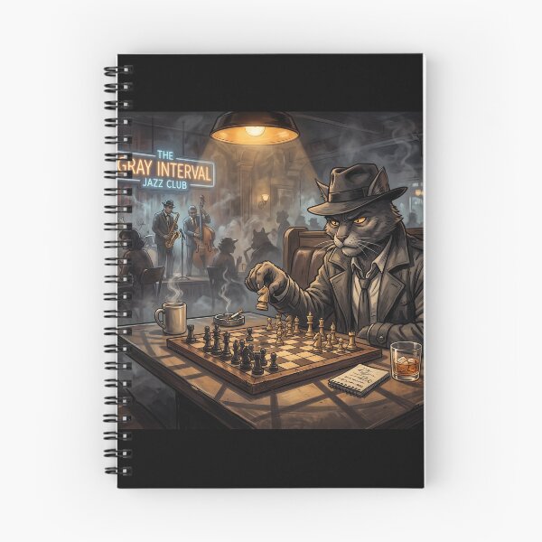 Item preview, The Gray Interval - Detective Cat Chess Noir designed and sold by ThegrayInterval.