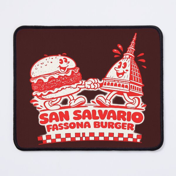 Item preview, San Salvario Fassona Burger - Retro 30s Cartoon designed and sold by Torinostalgia.
