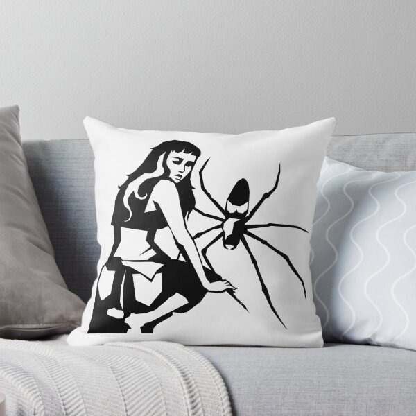 Item preview, Woman with spider linocut print look designed and sold by Cheeshka.