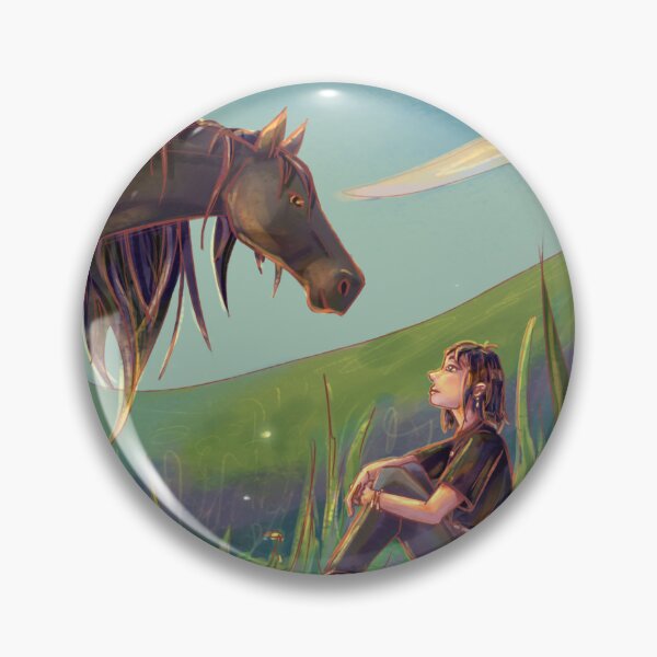 Item preview, Dreamy Horse and Girl in a Magic Meadow Landscape designed and sold by KariBordz.