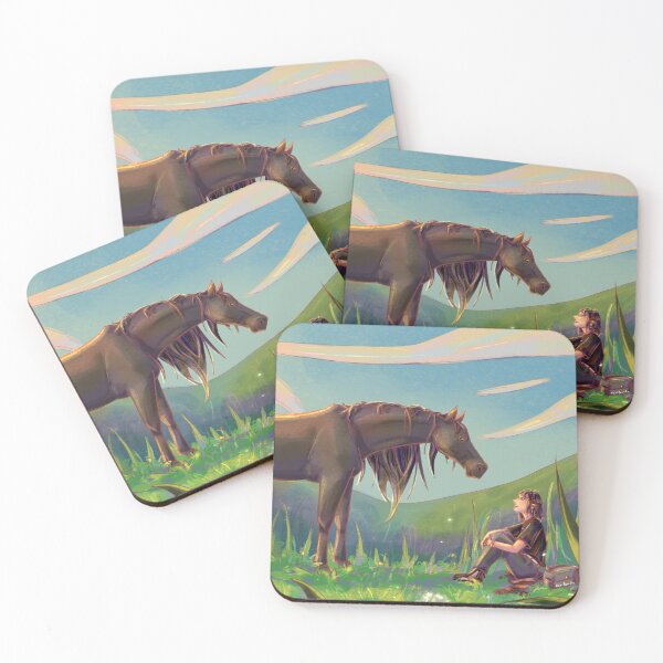 Item preview, Dreamy Horse and Girl in a Magic Meadow Landscape designed and sold by KariBordz.