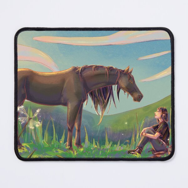 Item preview, Dreamy Horse and Girl in a Magic Meadow Landscape designed and sold by KariBordz.