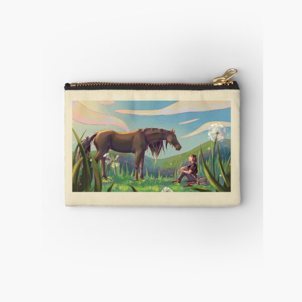 Item preview, Dreamy Horse and Girl in a Magic Meadow Landscape designed and sold by KariBordz.