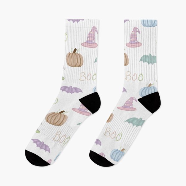 Item preview, Pastel Halloween Collection with Witches Hats, Pumpkins and Bats designed and sold by Purposely Designed.