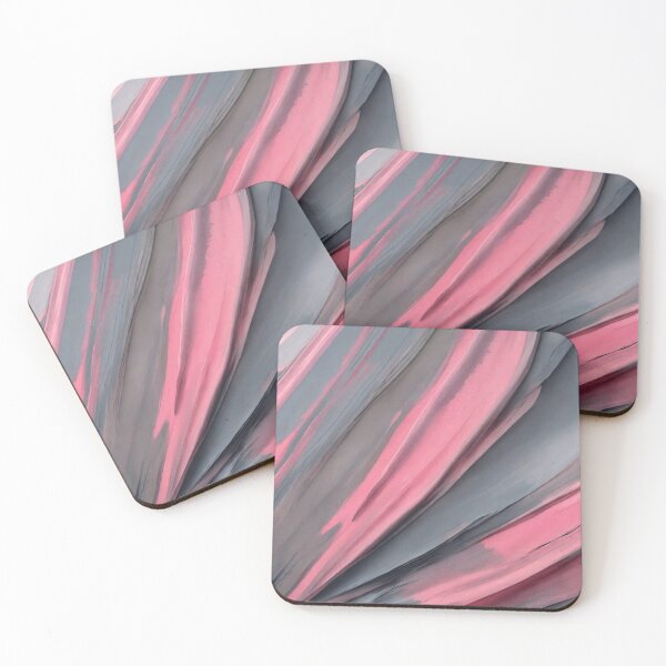 Item preview, Abstract Textured Pink and Gray Waves designed and sold by shelteredinside.