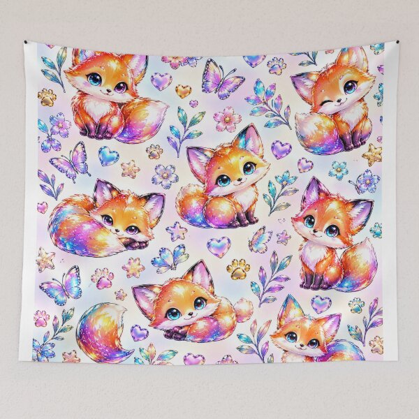 Item preview, Iridescent Metallic Foxes designed and sold by Axokris.