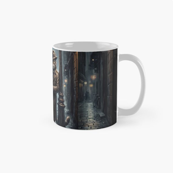 Item preview, The Gray Interval - Rainy Night Noir Detective Cat designed and sold by ThegrayInterval.