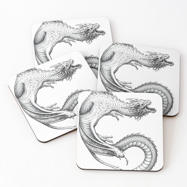 Item preview, Eastern Serpentine Dragon - Oriental Style Ink Illustration  designed and sold by DragonSerpent Ink.