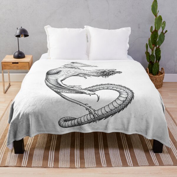 Item preview, Eastern Serpentine Dragon - Oriental Style Ink Illustration designed and sold by DragonSerpent Ink.