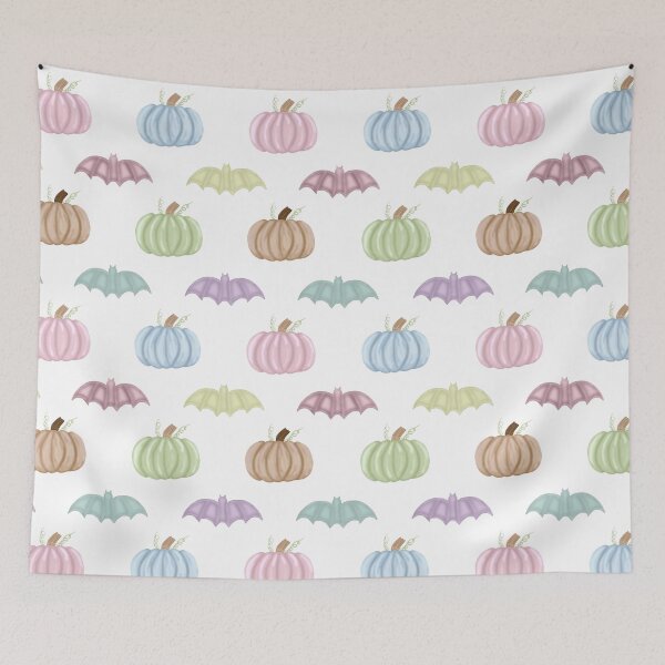 Item preview, Pastel Halloween Collection with Pumpkins and Bats designed and sold by Purposely Designed.