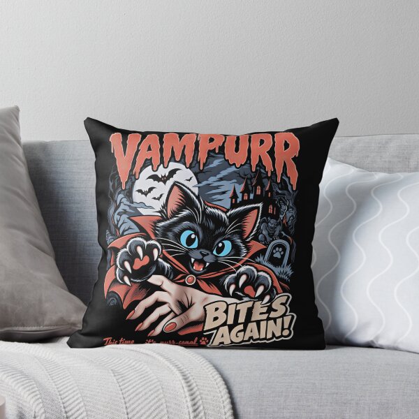 Item preview, Vampurr Bites Again Halloween Vampire Cat Lovers  designed and sold by gear-posters.