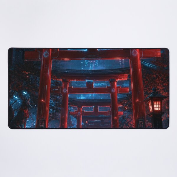 Item preview, Cyberpunk Kyoto - Neon Rainy Alley & Futuristic Pagoda designed and sold by vekotpu.