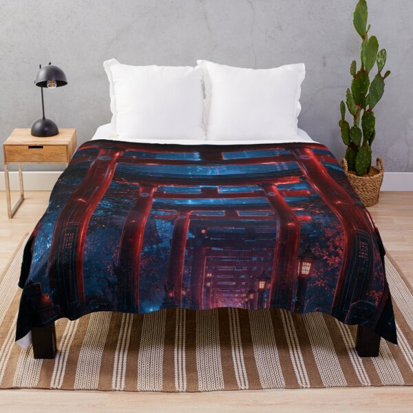 Item preview, Cyberpunk Kyoto - Neon Rainy Alley & Futuristic Pagoda designed and sold by vekotpu.
