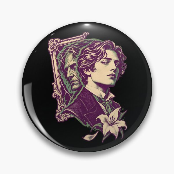 Item preview, Dorian Gray Split Portrait in Purple and Green designed and sold by Fenay Designs.
