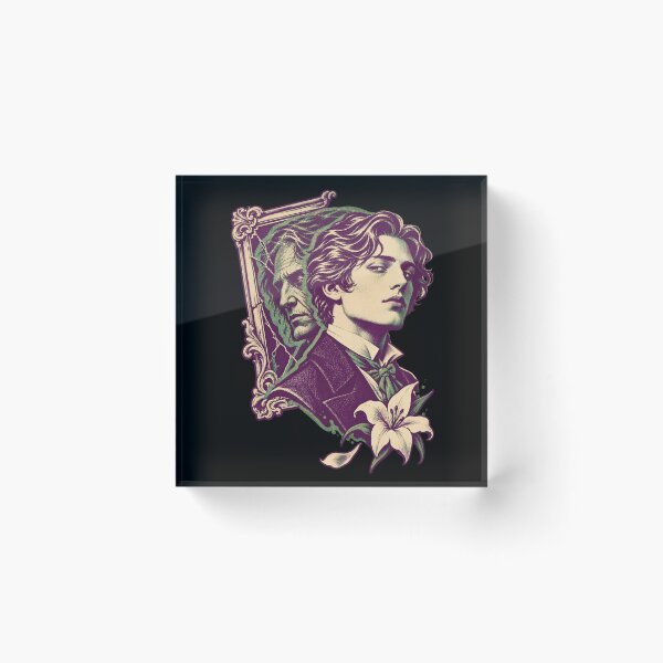 Item preview, Dorian Gray Split Portrait in Purple and Green designed and sold by Fenay Designs.
