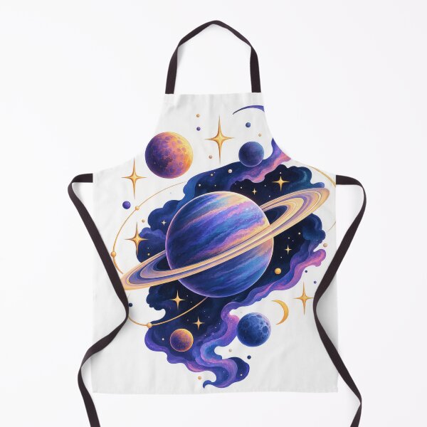 Item preview, Cosmic Dreamer – Colorful Ringed Planet & Galaxy Space Art designed and sold by KenjiSano.