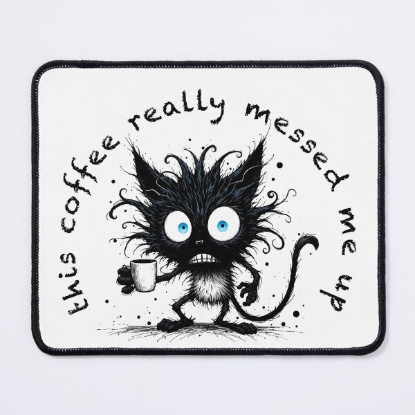Item preview, This Coffee Really Messed Me Up – Funny Wired Black Dog Coffee Lover designed and sold by MaciejRudzinsky.