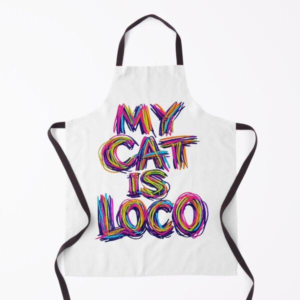 Item preview, My Cat Is Loco –Wild Neon Scribble Typography T‑Shirt designed and sold by UrbanStatic.