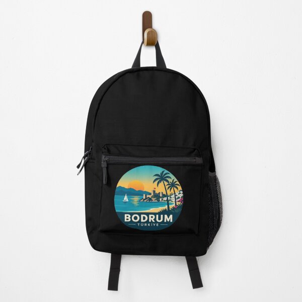 Item preview, Bodrum Türkiye Retro Travel Sticker Sunset Coastal Travel Design designed and sold by GusiaTreasures.