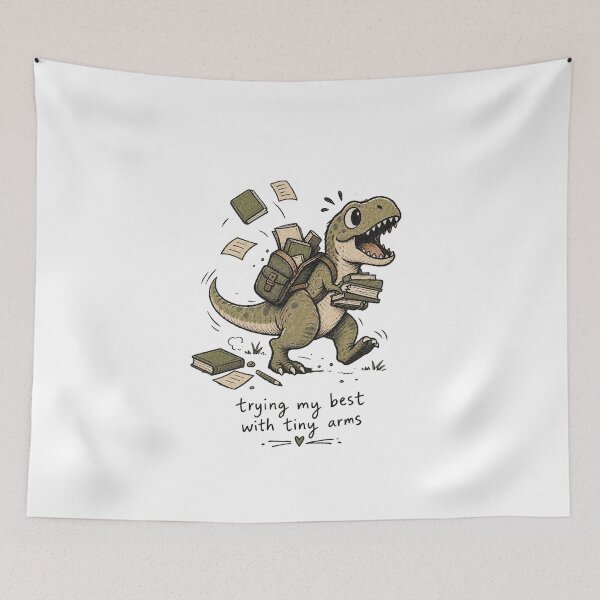 Item preview, Dinosaur Reading With Tiny Arms designed and sold by tollaru.