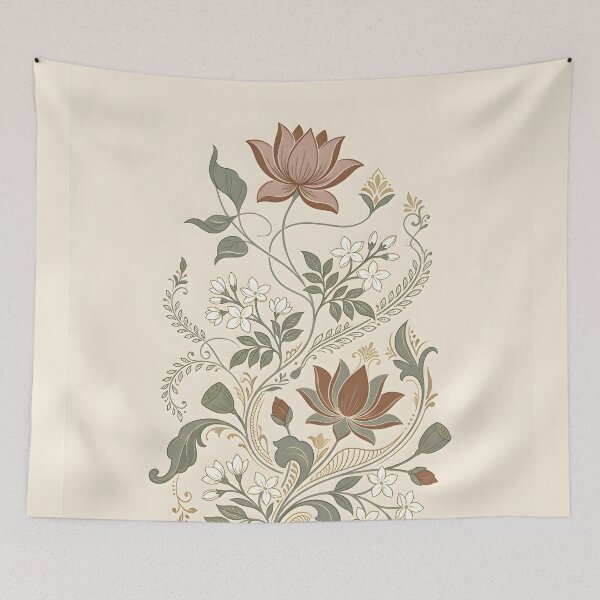 Item preview, Indian Botanical Lotus Wall Art designed and sold by hutofdesigns.