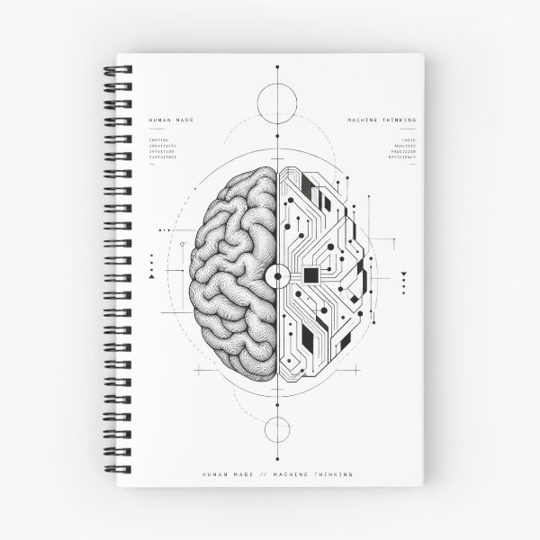 Item preview, Human Made Machine Thinking | Futuristic Brain Geometry designed and sold by rigelcreation.
