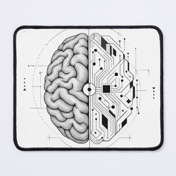 Item preview, Human Made Machine Thinking | Futuristic Brain Geometry designed and sold by rigelcreation.